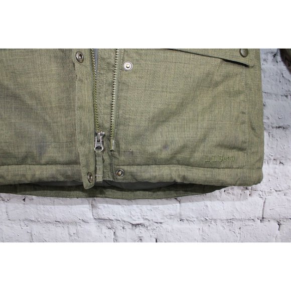 LL Bean Green Polyester Lined Down Insulated Baxter State Parka Jacket Size XS - Picture 11 of 12
